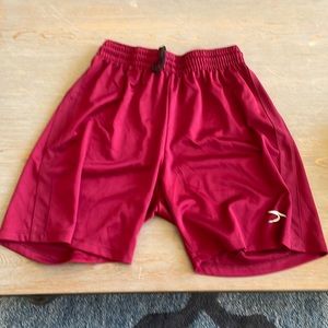 Red basketball short, play short